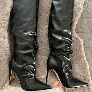 Guiseppe Zanotti gala patten leather boots